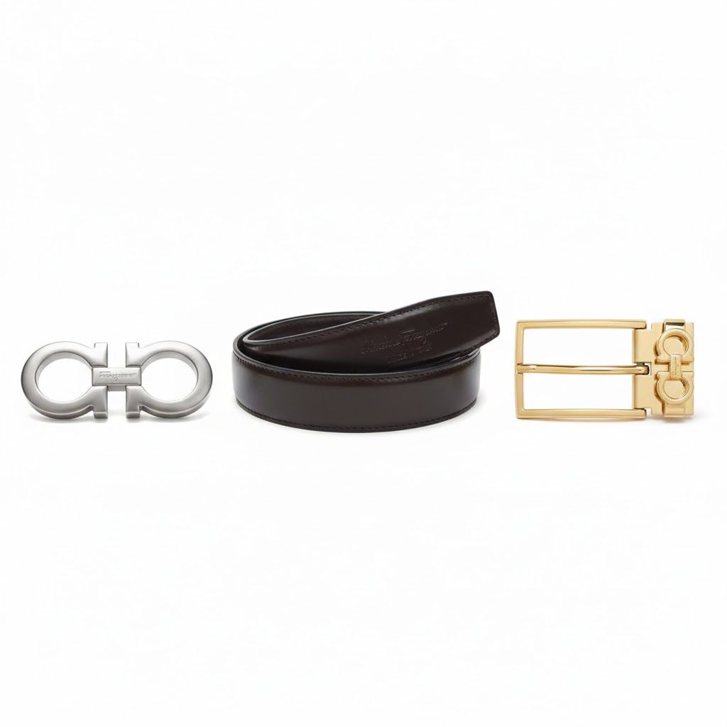 Set Salvatore Ferragamo: Cinturón con hebillas intercambiables