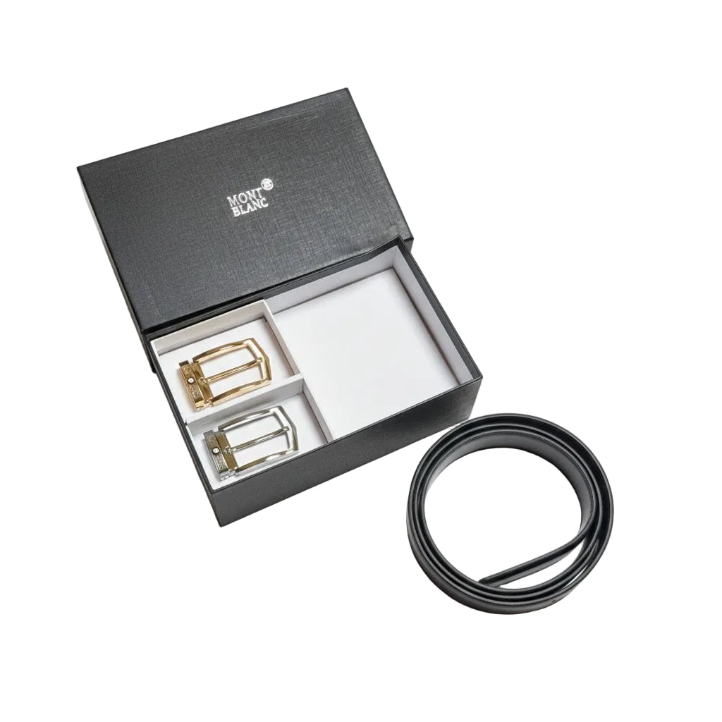 Set Montblanc: Cinturón con hebilla intercambiable